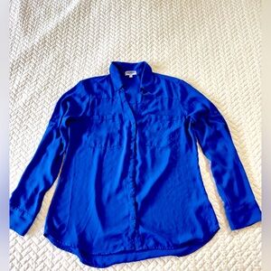 Women’s Express Slim Fit Royal Blue Portofino Long Sleeve Size L